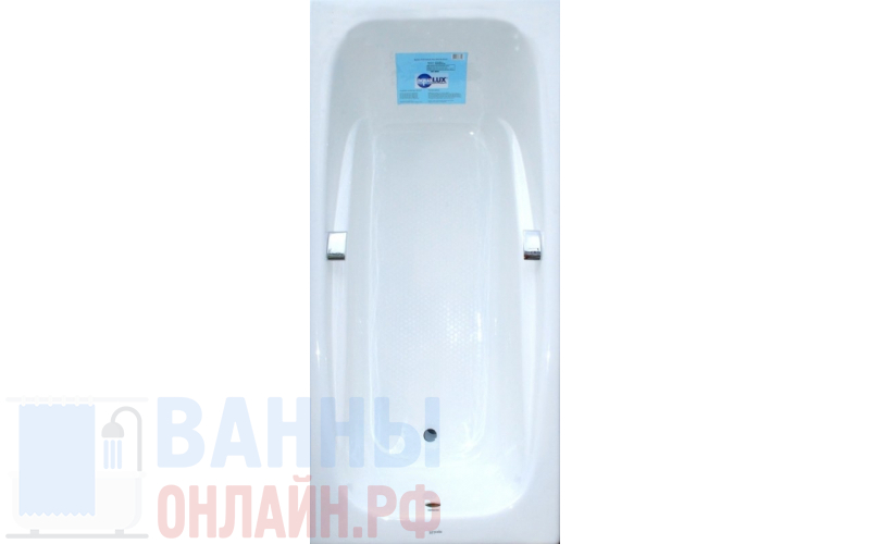 Чугунная ванна Aqualux ZYA 24C-2 180x85 с отверстиями под ручки